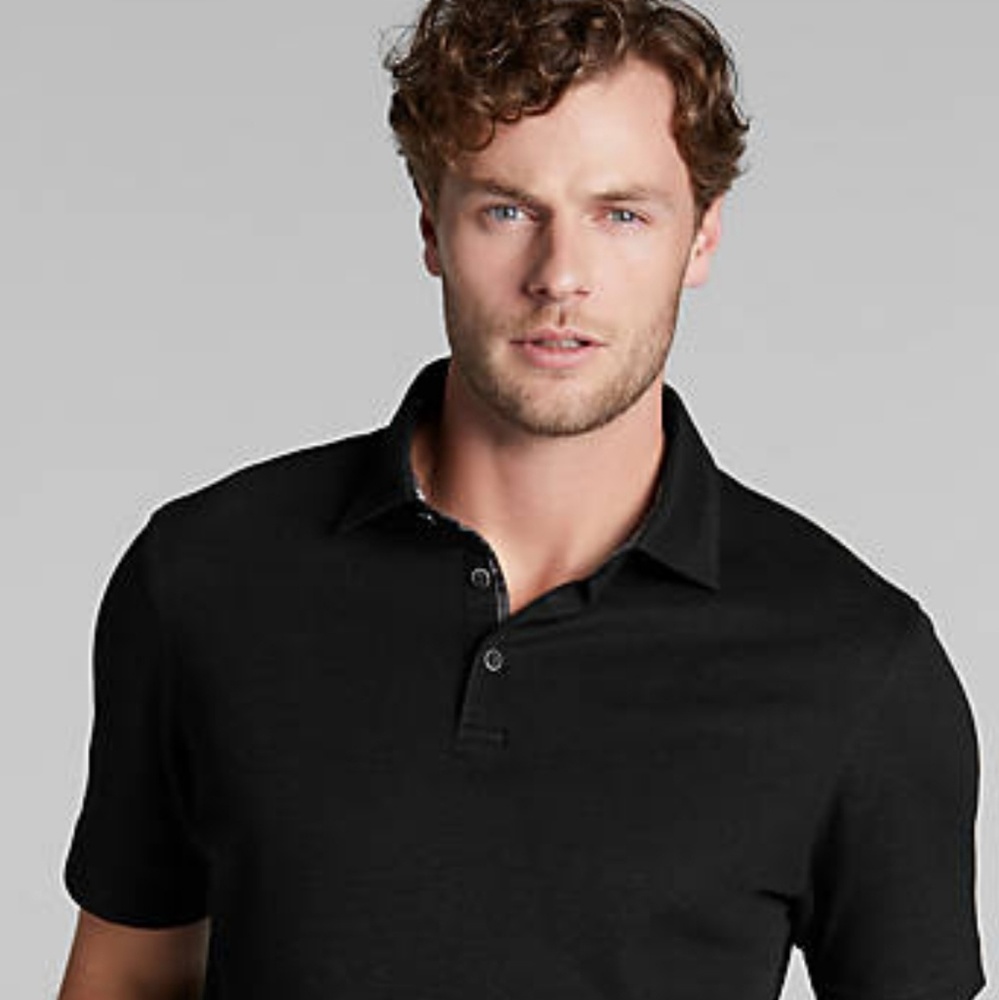 Men's Black short sleeve polo xl